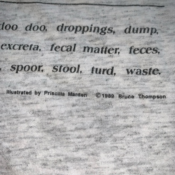 VTG 1989 Poop Chart Shirt Pangraphics Size M - Picture 3 of 7